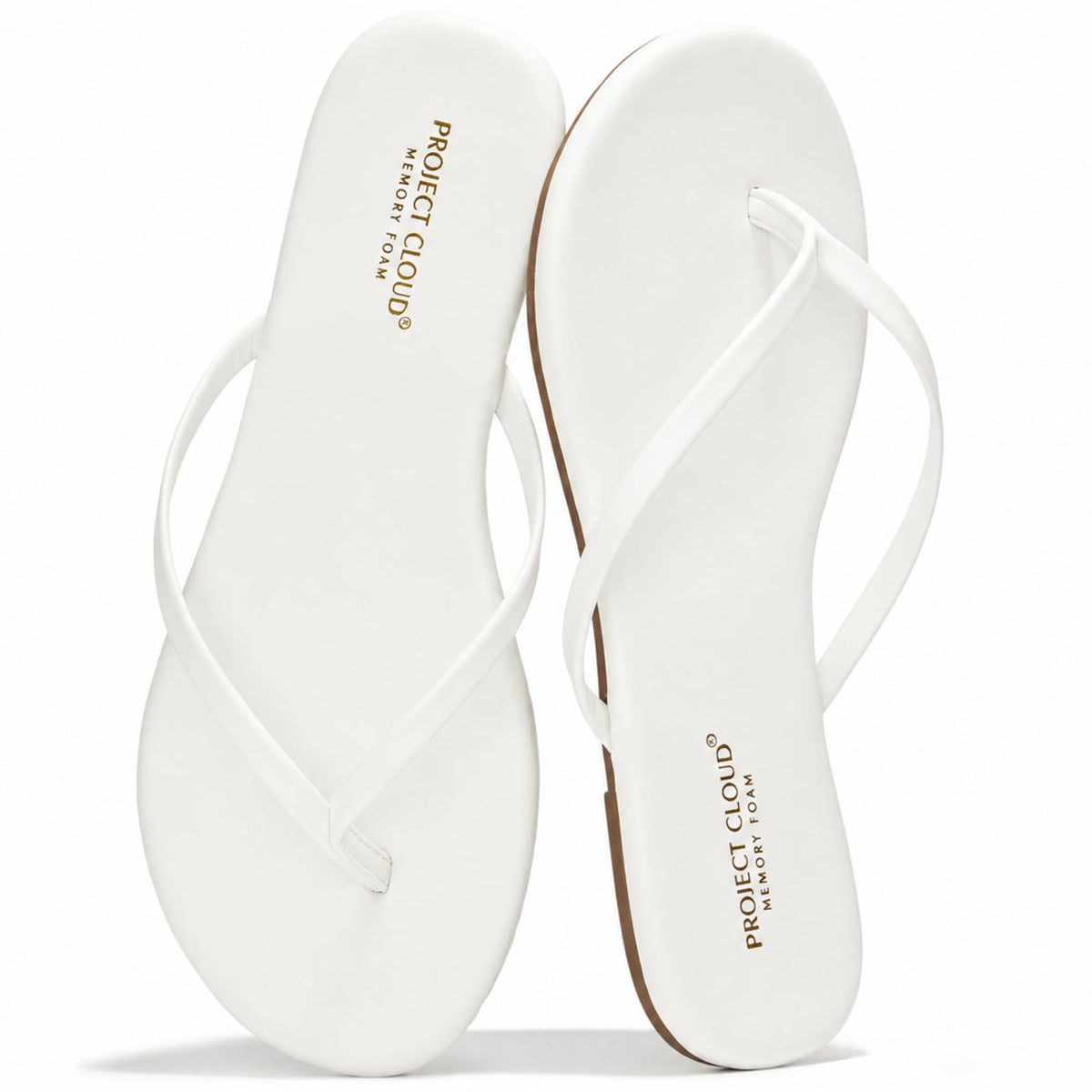 Memory Foam Flip Flops With Cushioned Footbed