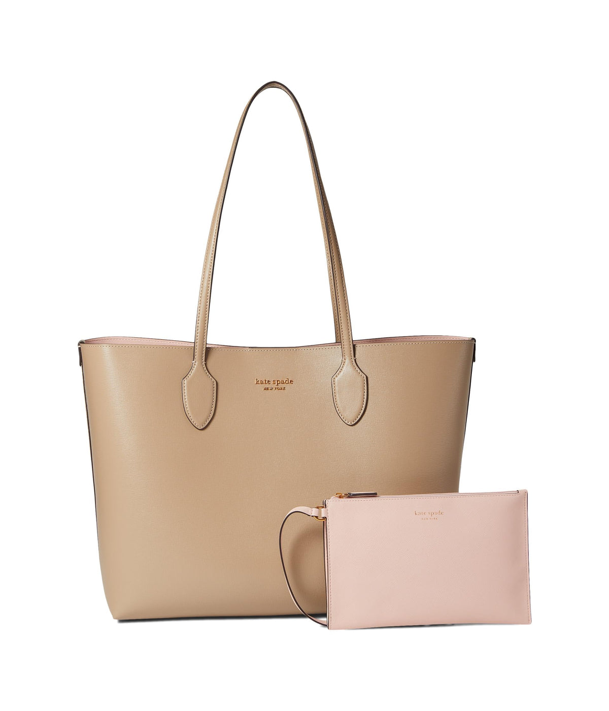 Large Saffiano Leather Tote With Structured Shape
