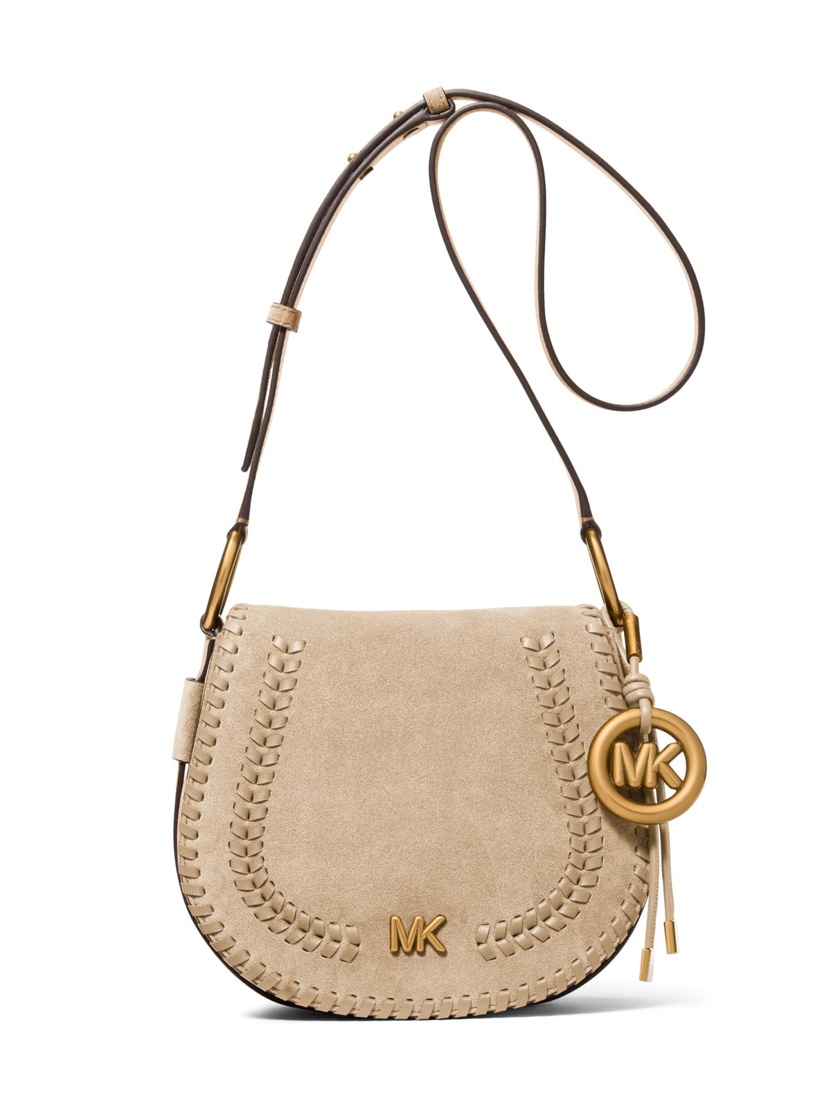 Saddle Crossbody Bag With Structured Flap
