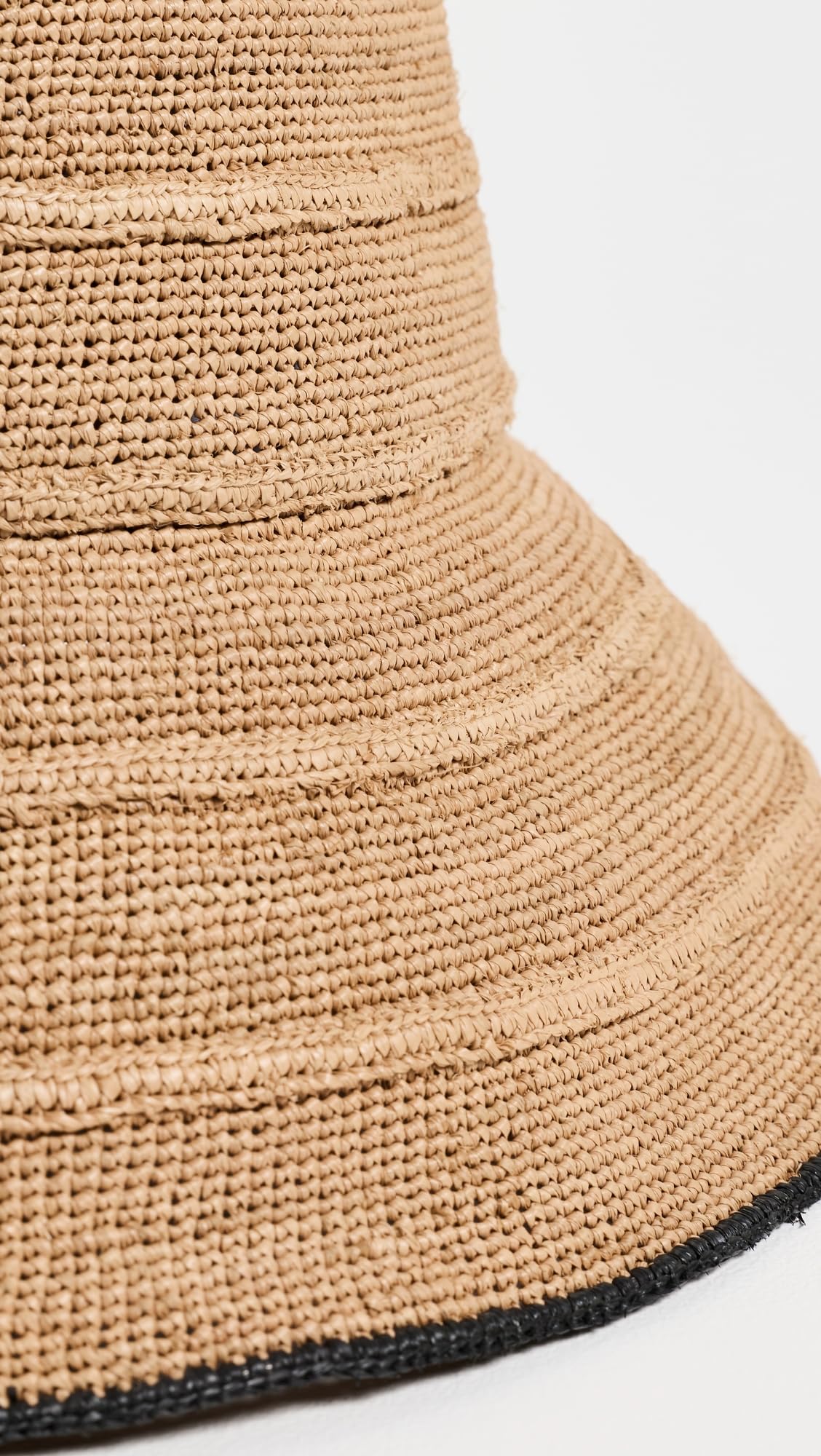 Woven Raffia Hat With Structured Brim