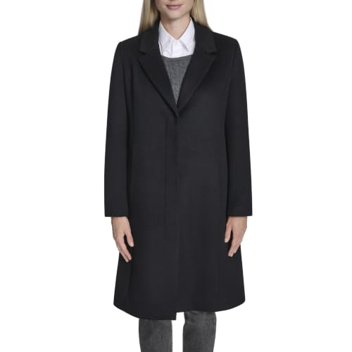 Notch-Collar Wool Coat With Tailored Placket