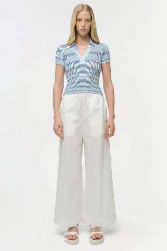 Space-Dyed Knit Short-Sleeve Polo Top