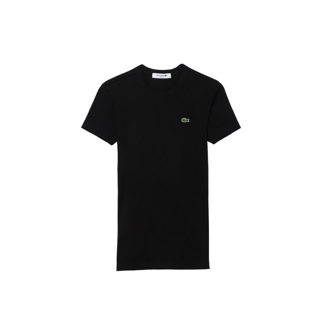 Slim Fit Ribbed Cotton Short-Sleeve T-Shirt