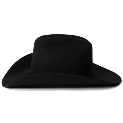 Wool Cowboy Hat With Structured Western Brim