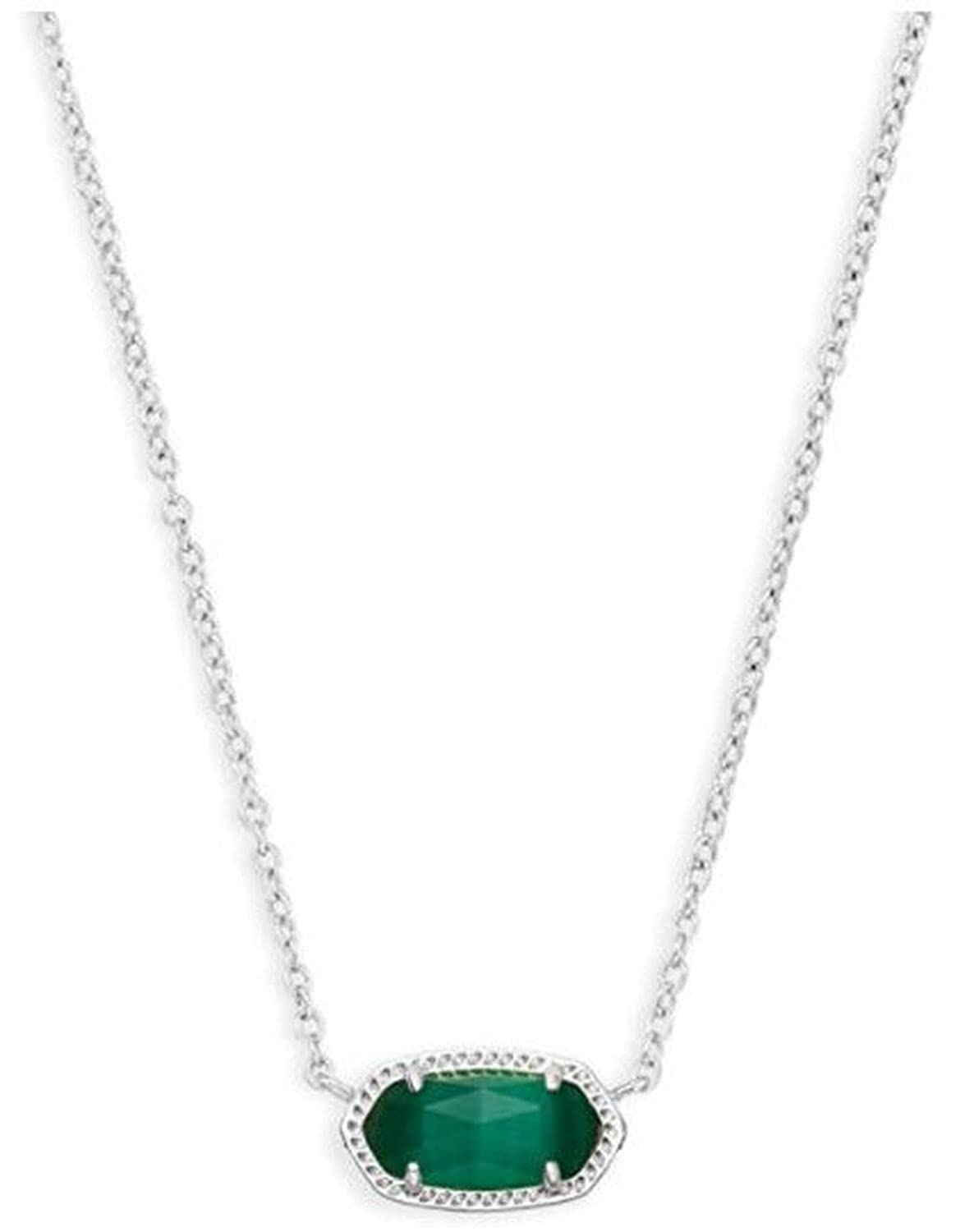 14K Gold-Plated Stone Pendant Necklace
