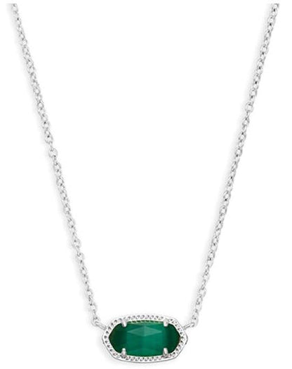 14K Gold-Plated Stone Pendant Necklace