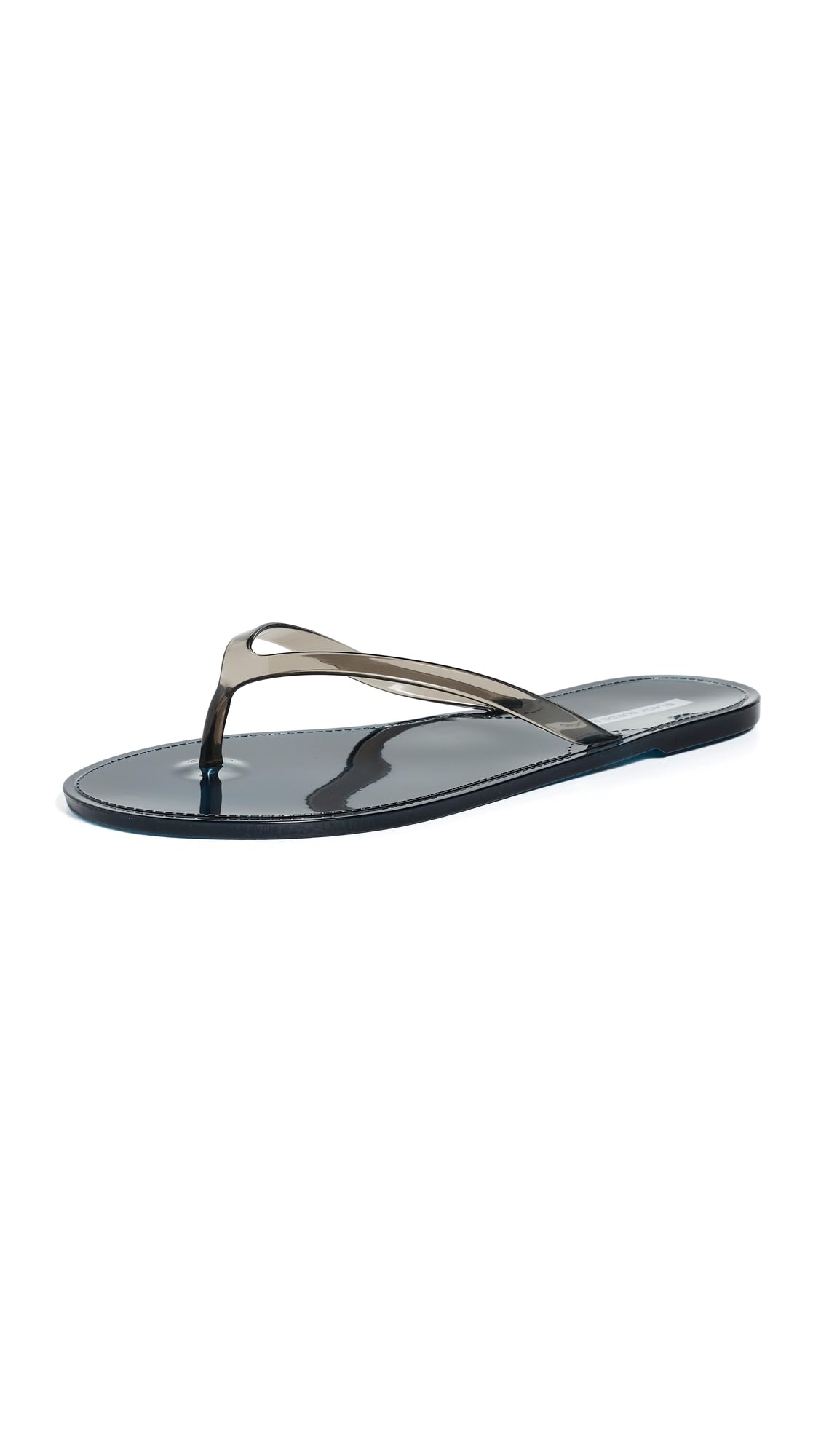 Crystal Jelly Flip Flops With Rhinestone Straps