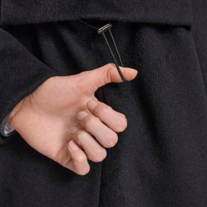 Notch-Collar Wool Coat With Tailored Placket