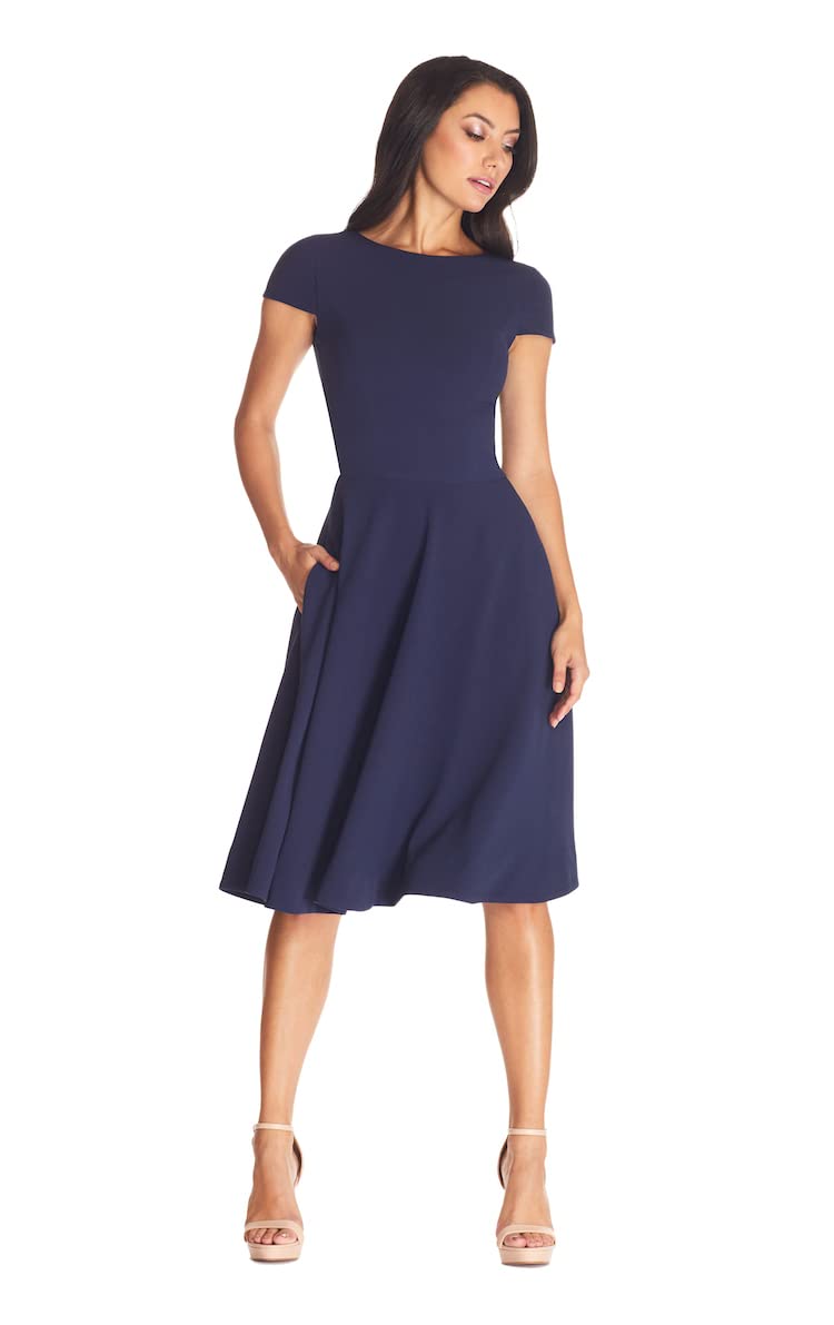 Elegant Midi Dress With Sculpted Silhouette
