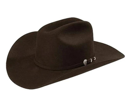Wool Cowboy Hat With Structured Western Brim