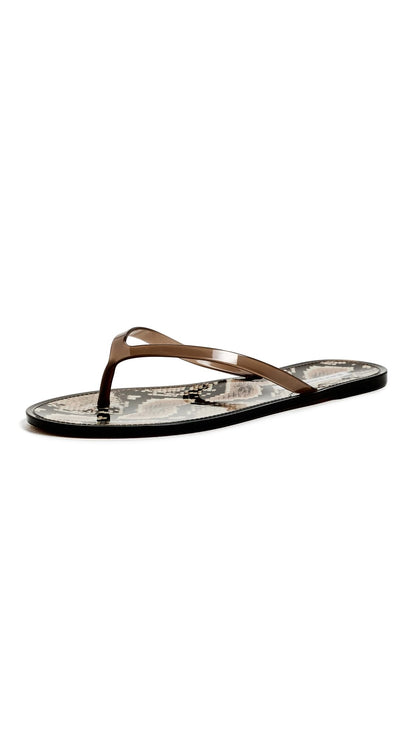 Crystal Jelly Flip Flops With Rhinestone Straps
