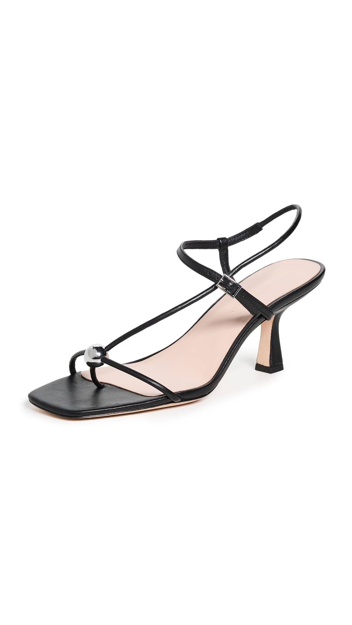 Strappy Mid-Heel Sandals With Sculptural Detail