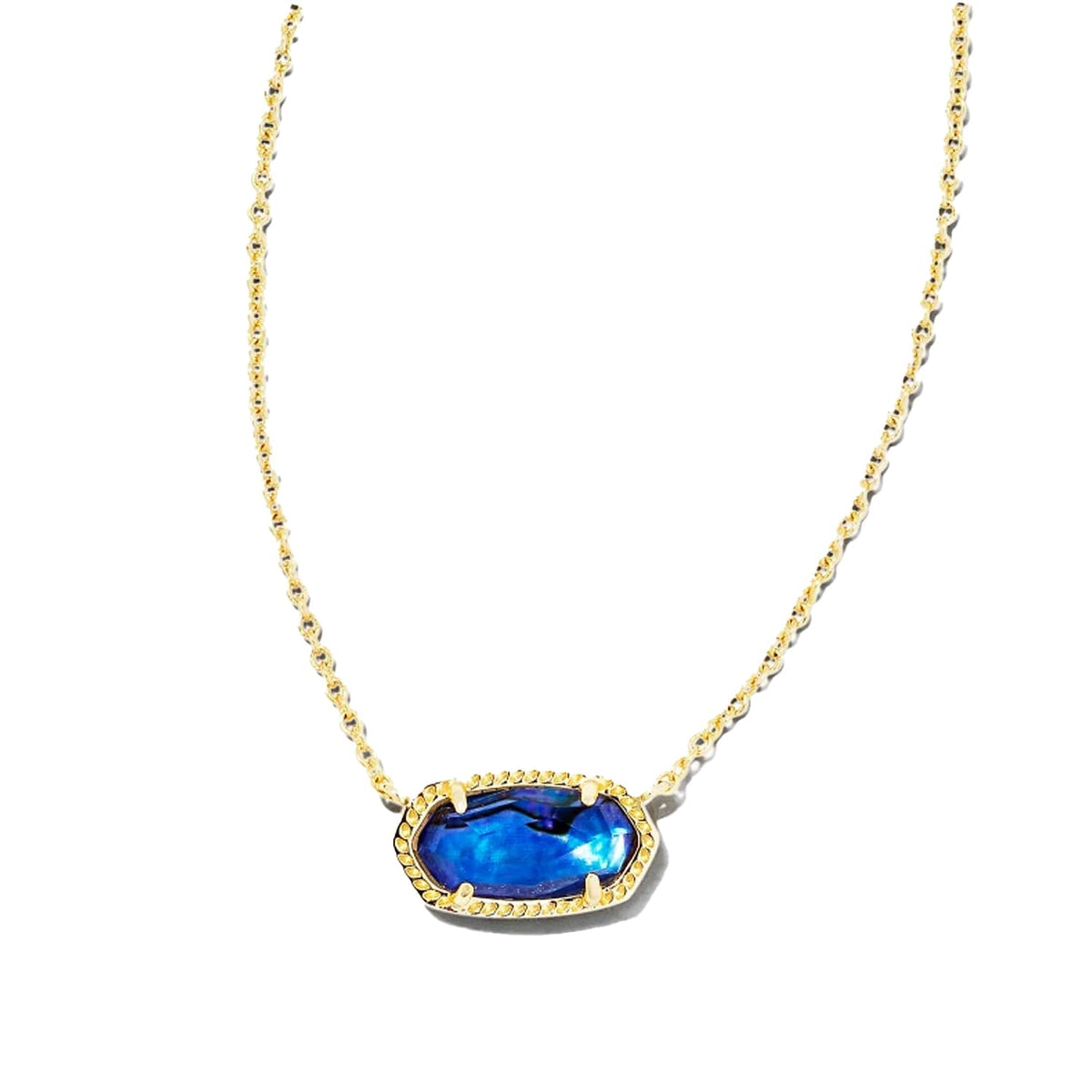 14K Gold-Plated Stone Pendant Necklace