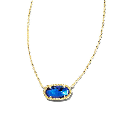 14K Gold-Plated Stone Pendant Necklace