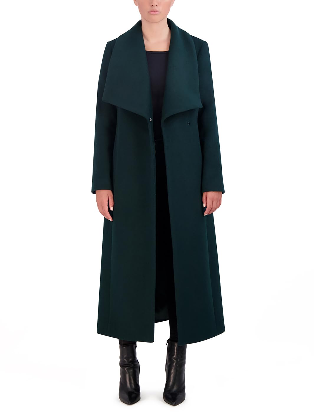 Maxi Wrap Coat With Relaxed Tailored Silhouette