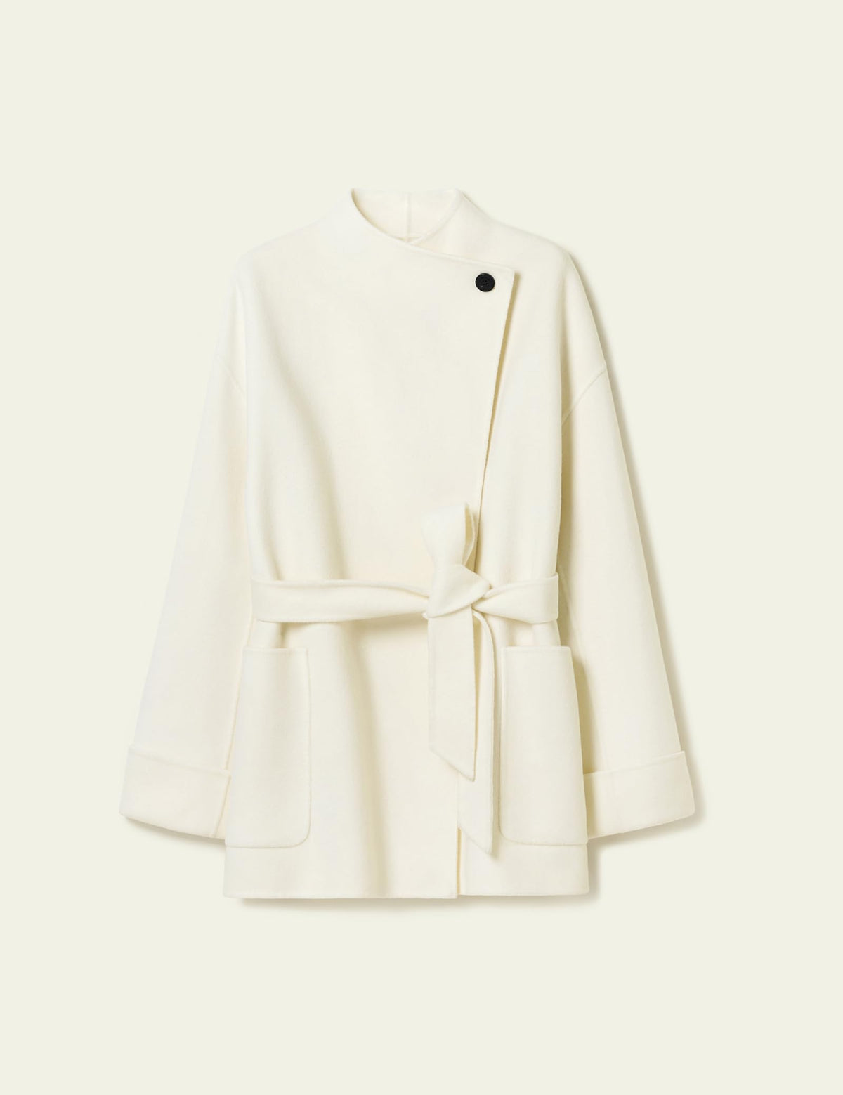 Wool-Cashmere Oversized Coat With Tie Belt