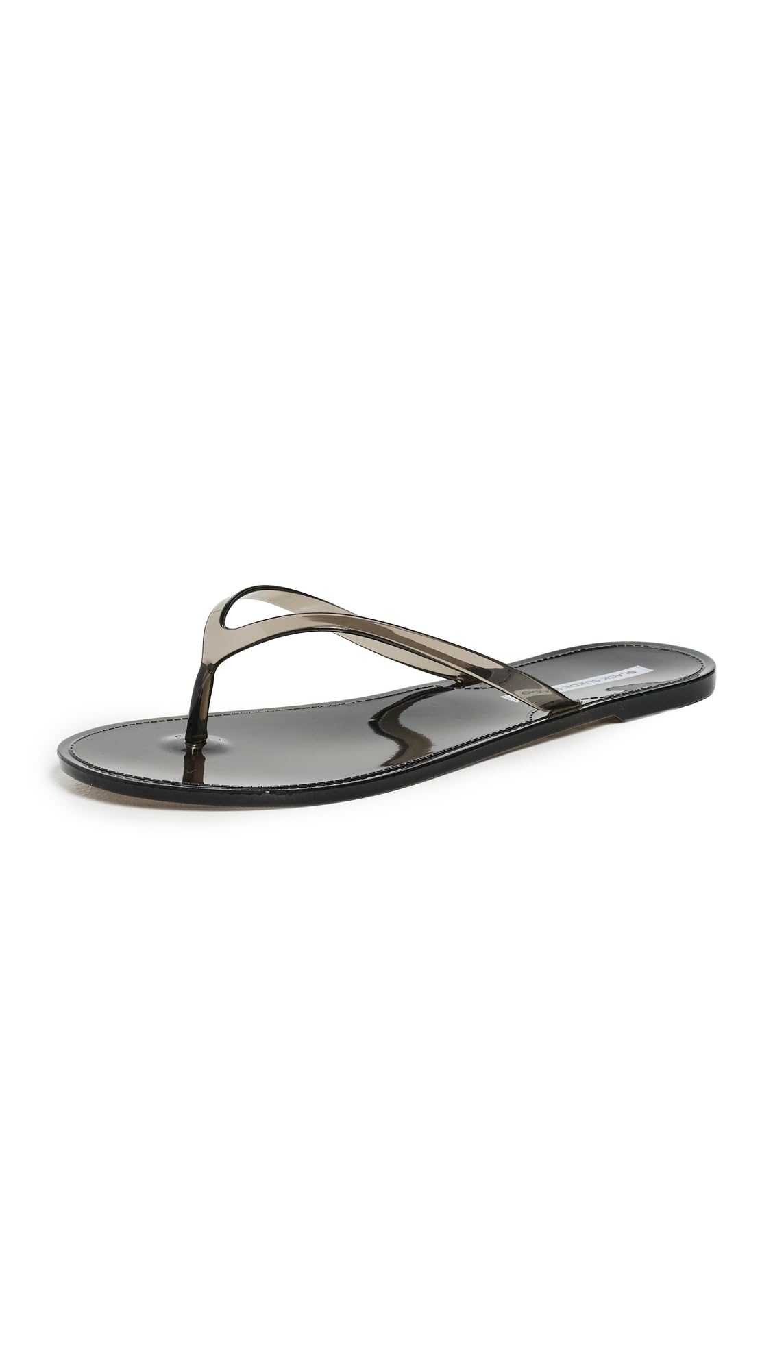Crystal Jelly Flip Flops With Rhinestone Straps
