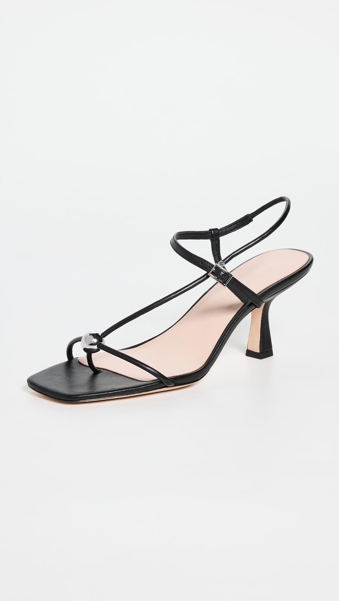 Strappy Mid-Heel Sandals With Sculptural Detail
