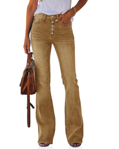 High-Waisted Stretch Bootcut Jeans