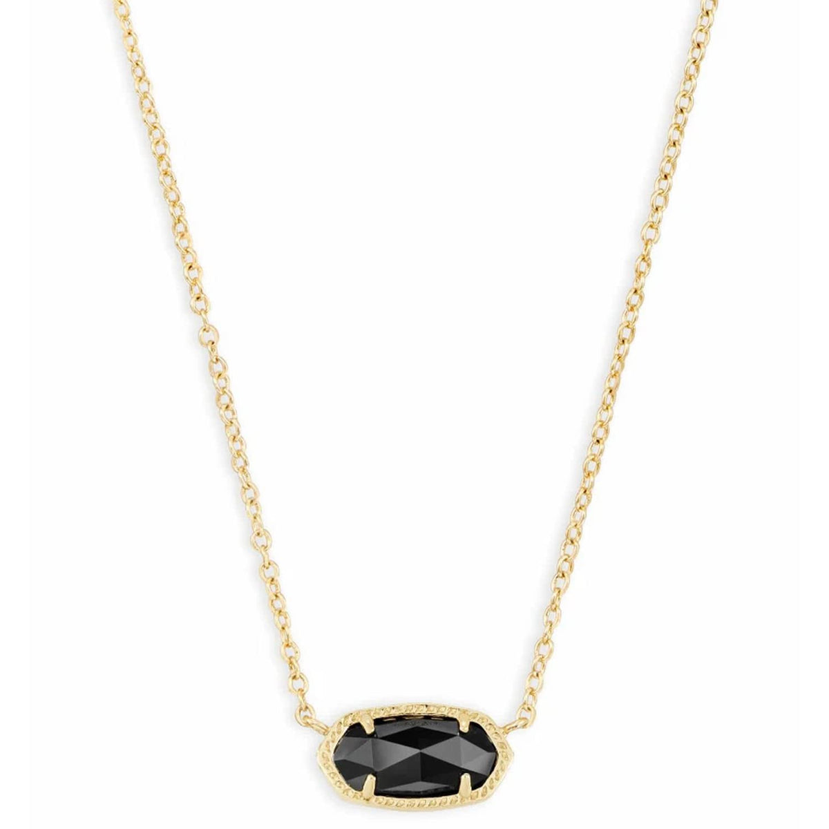 14K Gold-Plated Stone Pendant Necklace