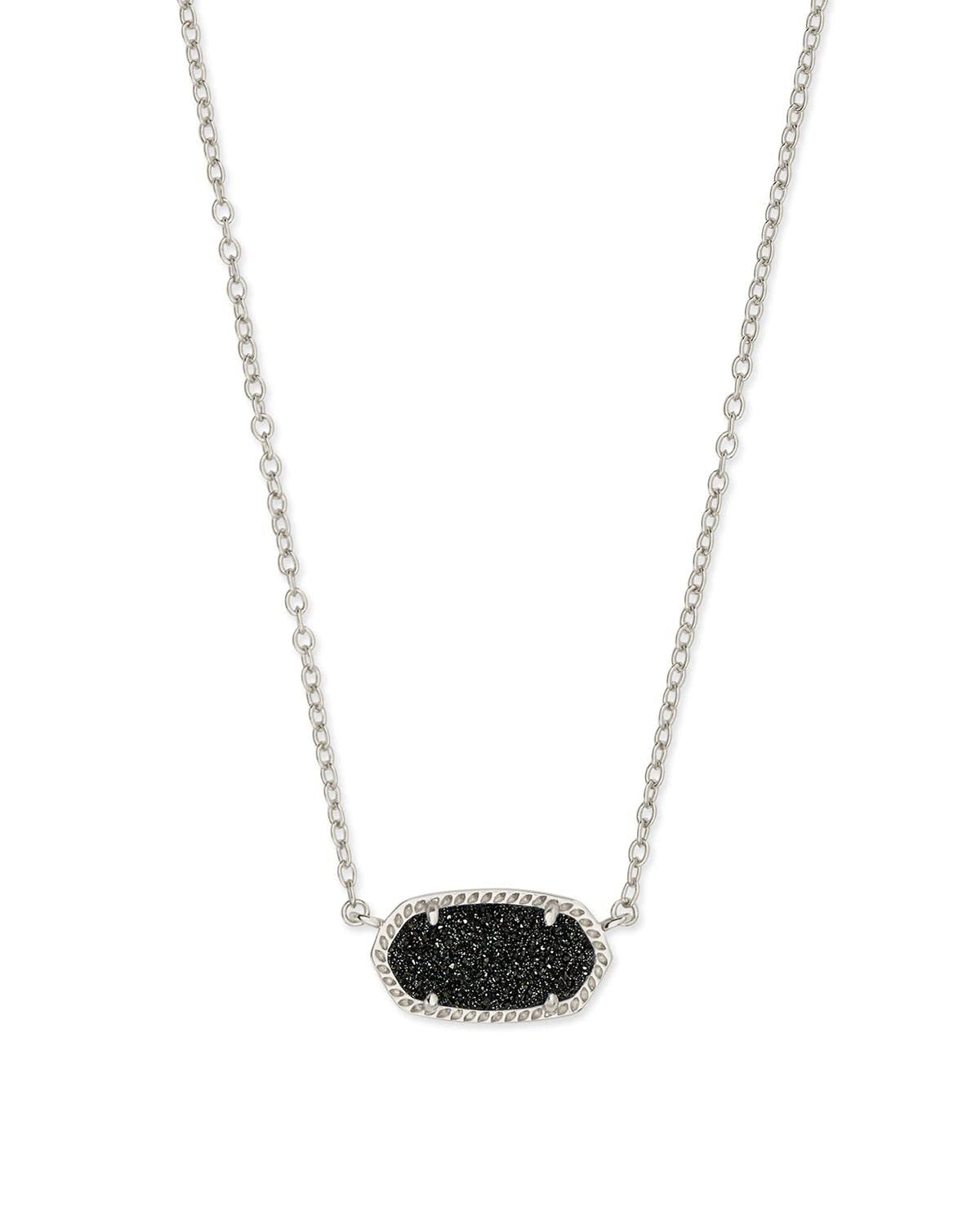 14K Gold-Plated Stone Pendant Necklace