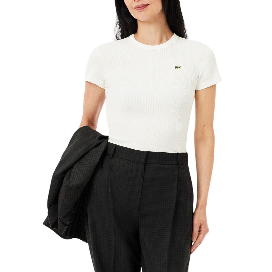 Slim Fit Ribbed Cotton Short-Sleeve T-Shirt