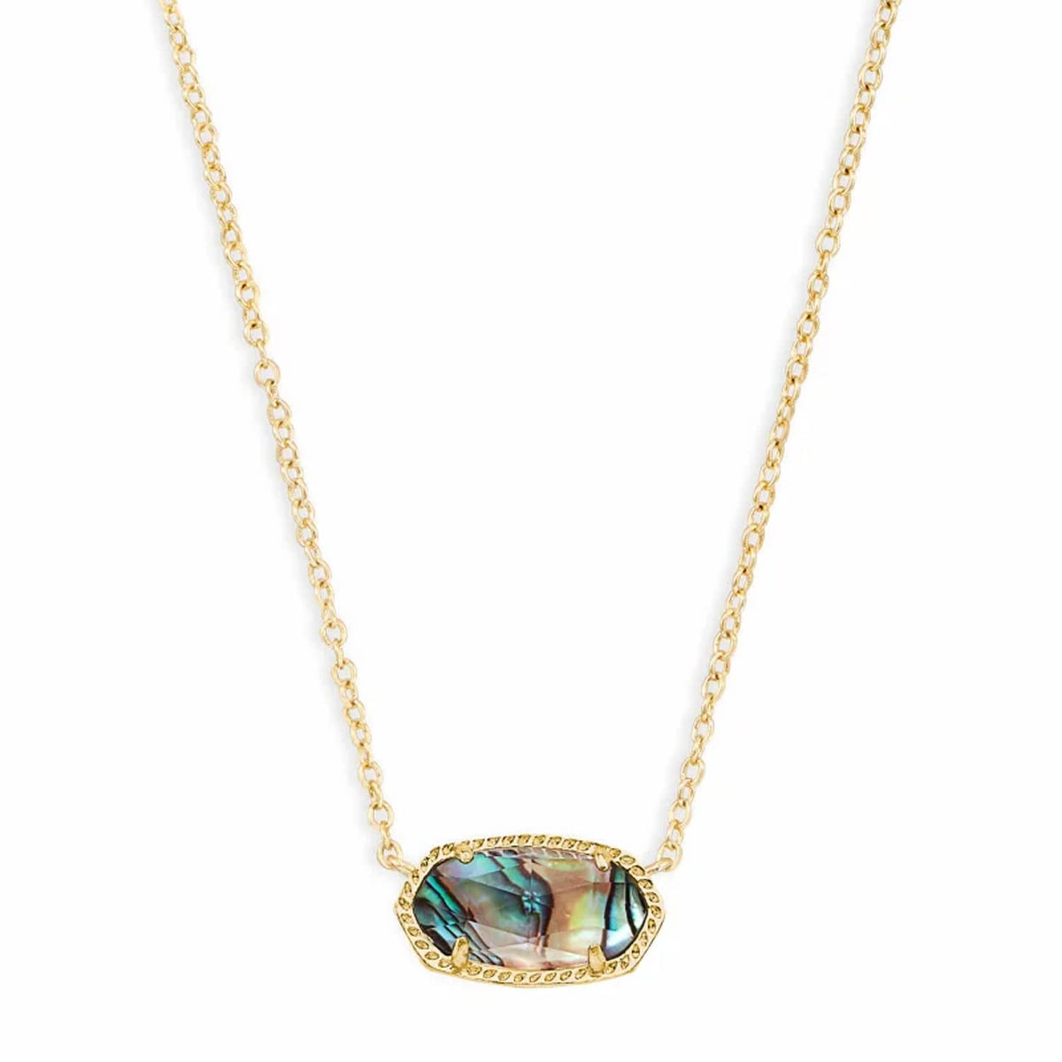 14K Gold-Plated Stone Pendant Necklace