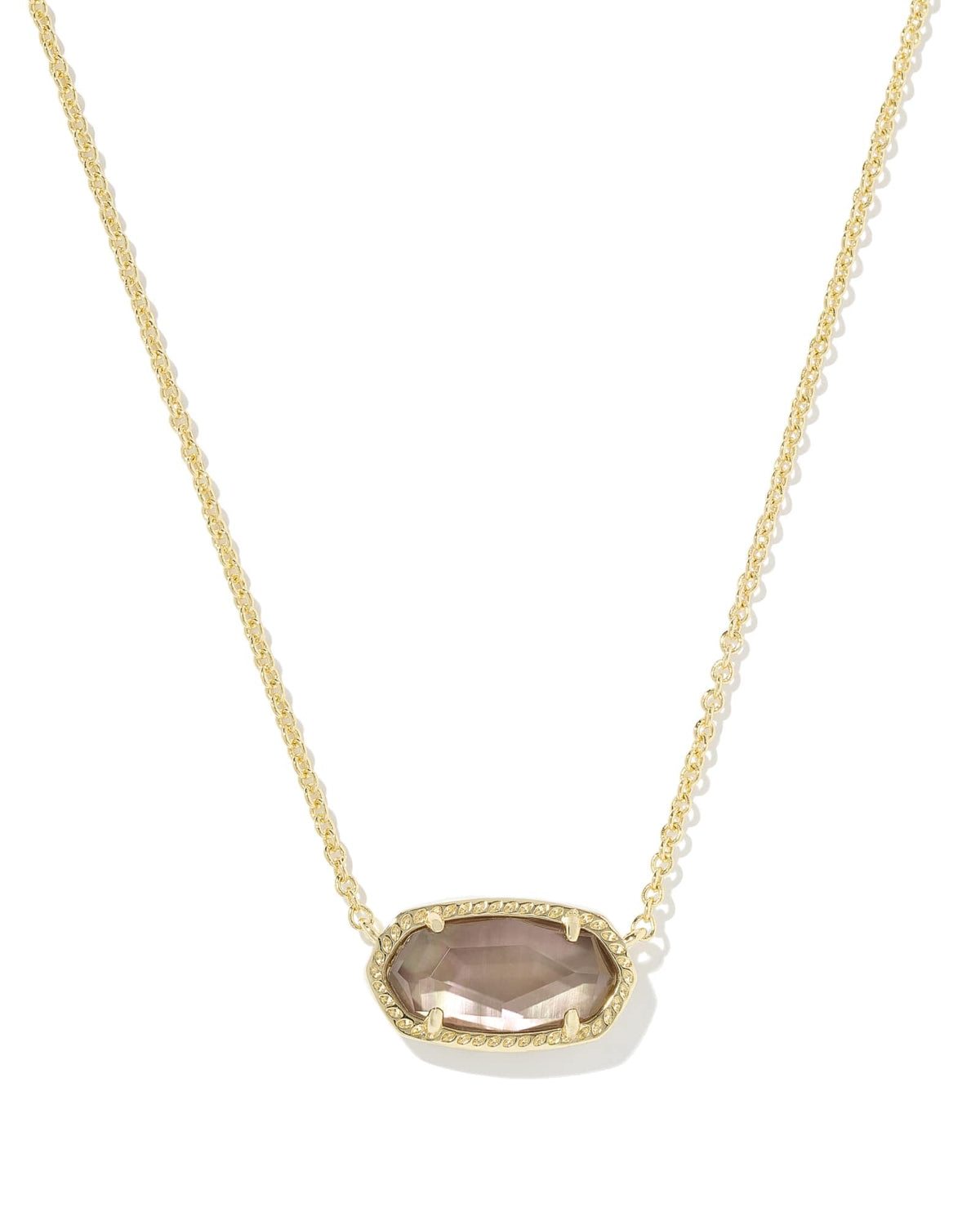 14K Gold-Plated Stone Pendant Necklace