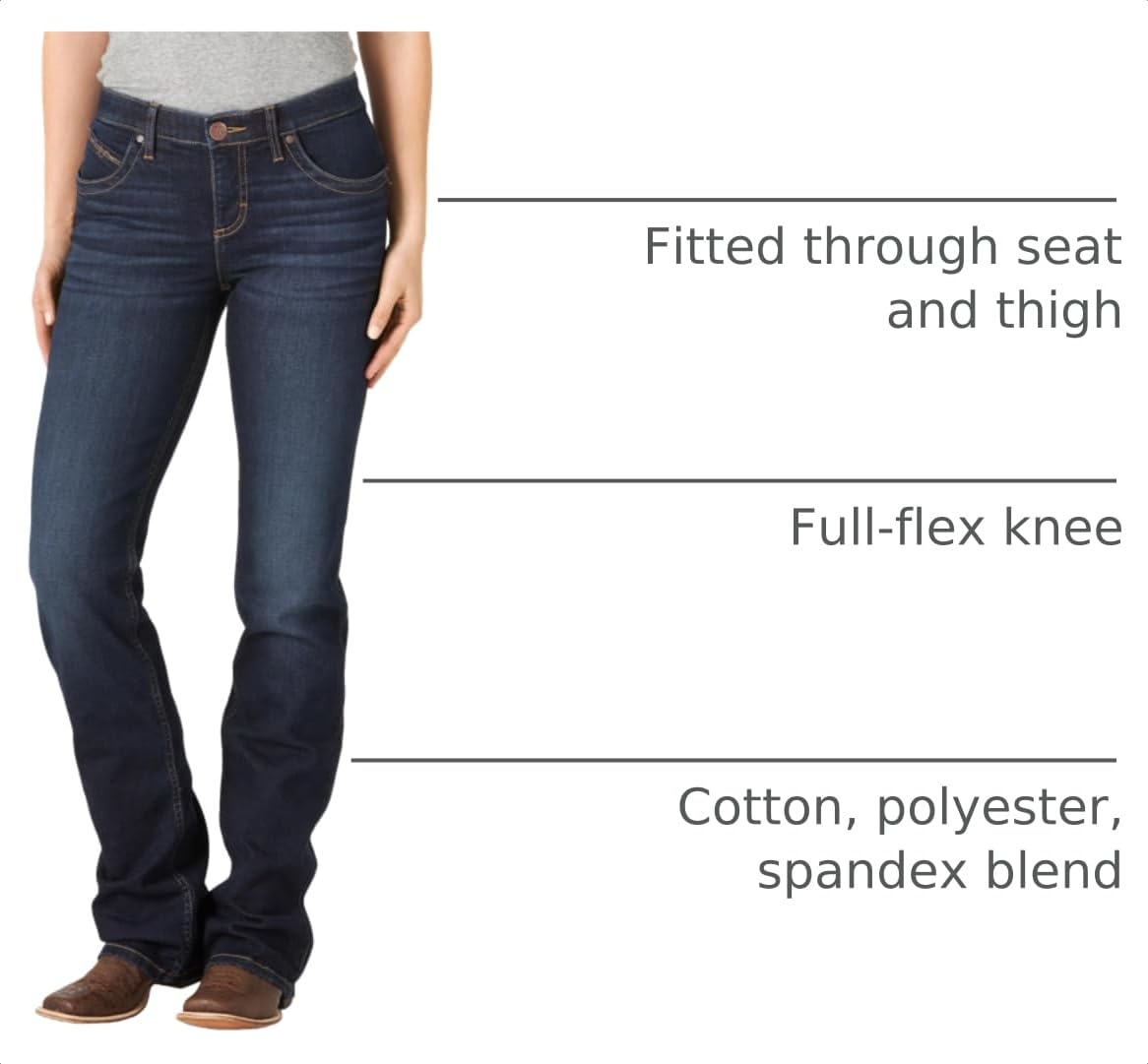 Mid-Rise Bootcut Jeans With Stretch Comfort