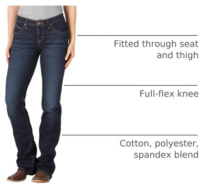 Mid-Rise Bootcut Jeans With Stretch Comfort