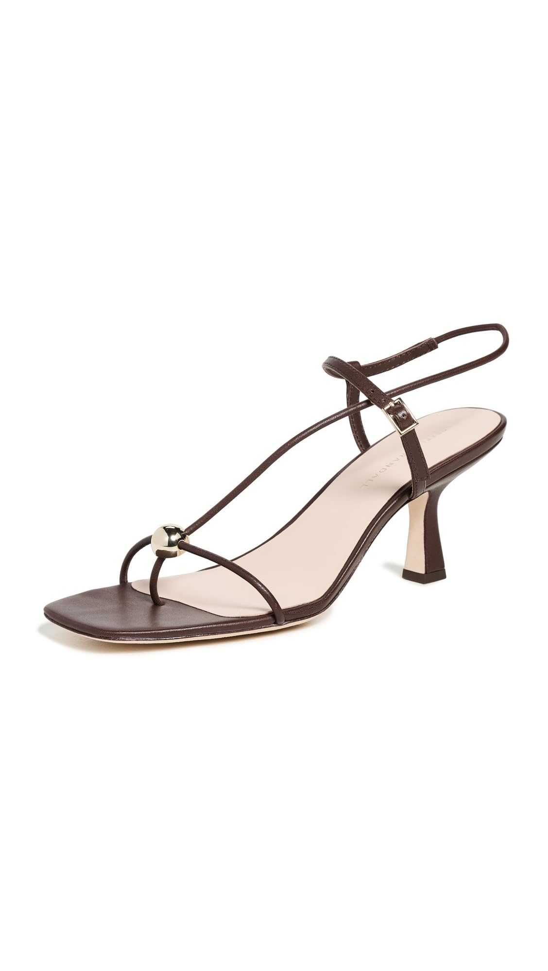Strappy Mid-Heel Sandals With Sculptural Detail