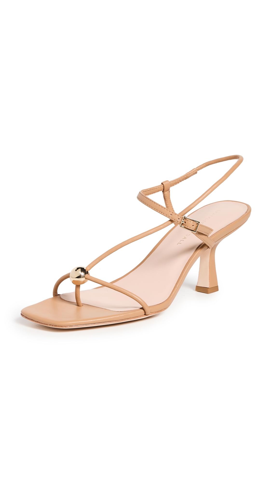 Strappy Mid-Heel Sandals With Sculptural Detail