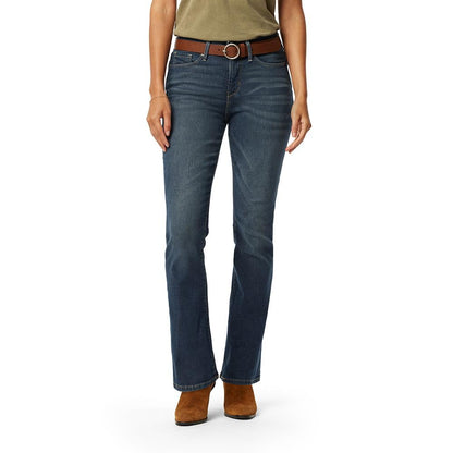 Mid-Rise Shaping Bootcut Stretch Jeans