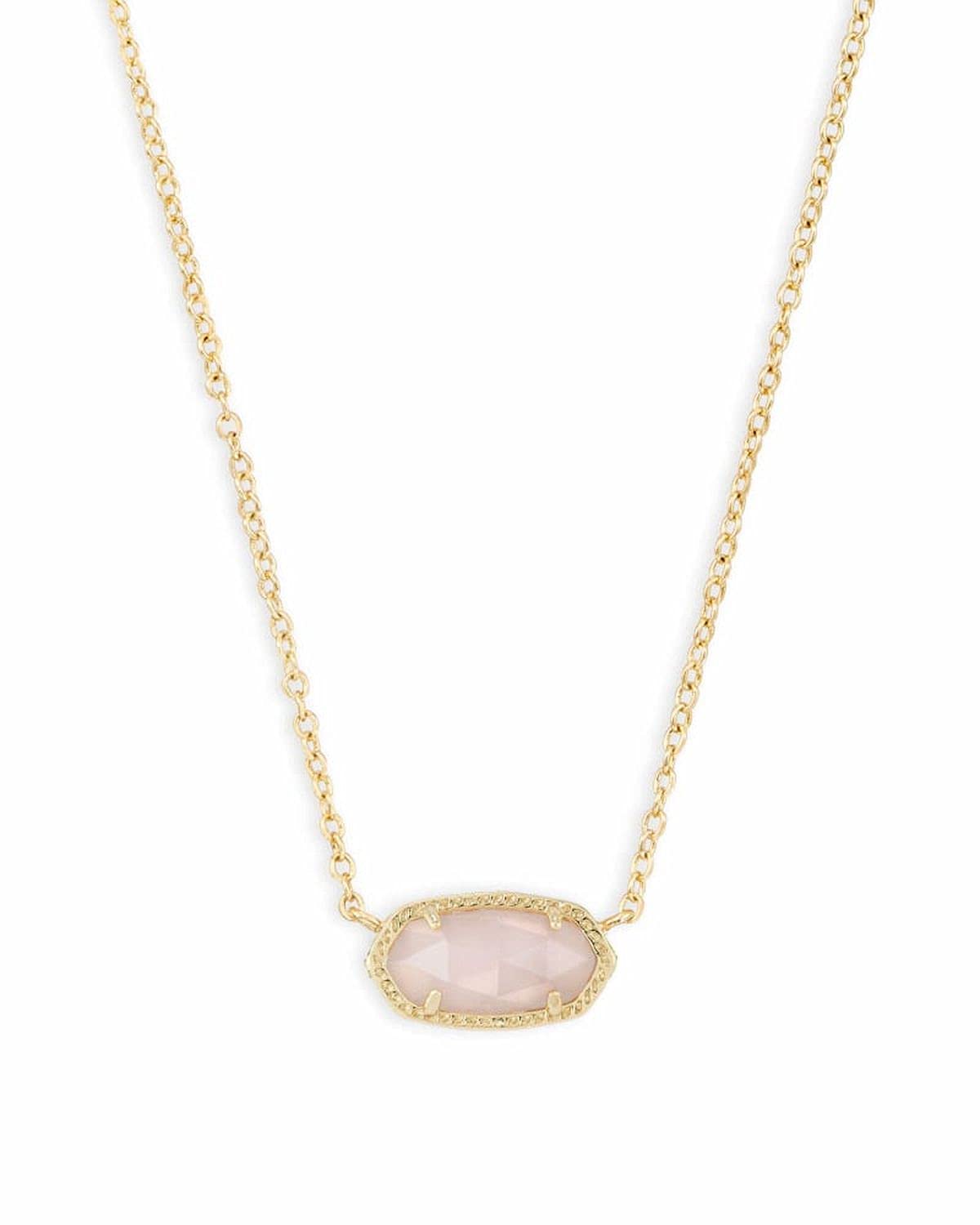 14K Gold-Plated Stone Pendant Necklace