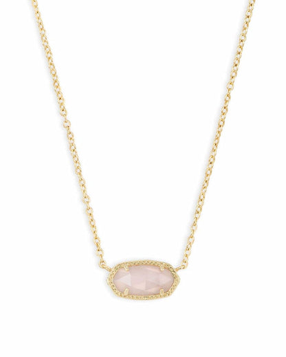 14K Gold-Plated Stone Pendant Necklace