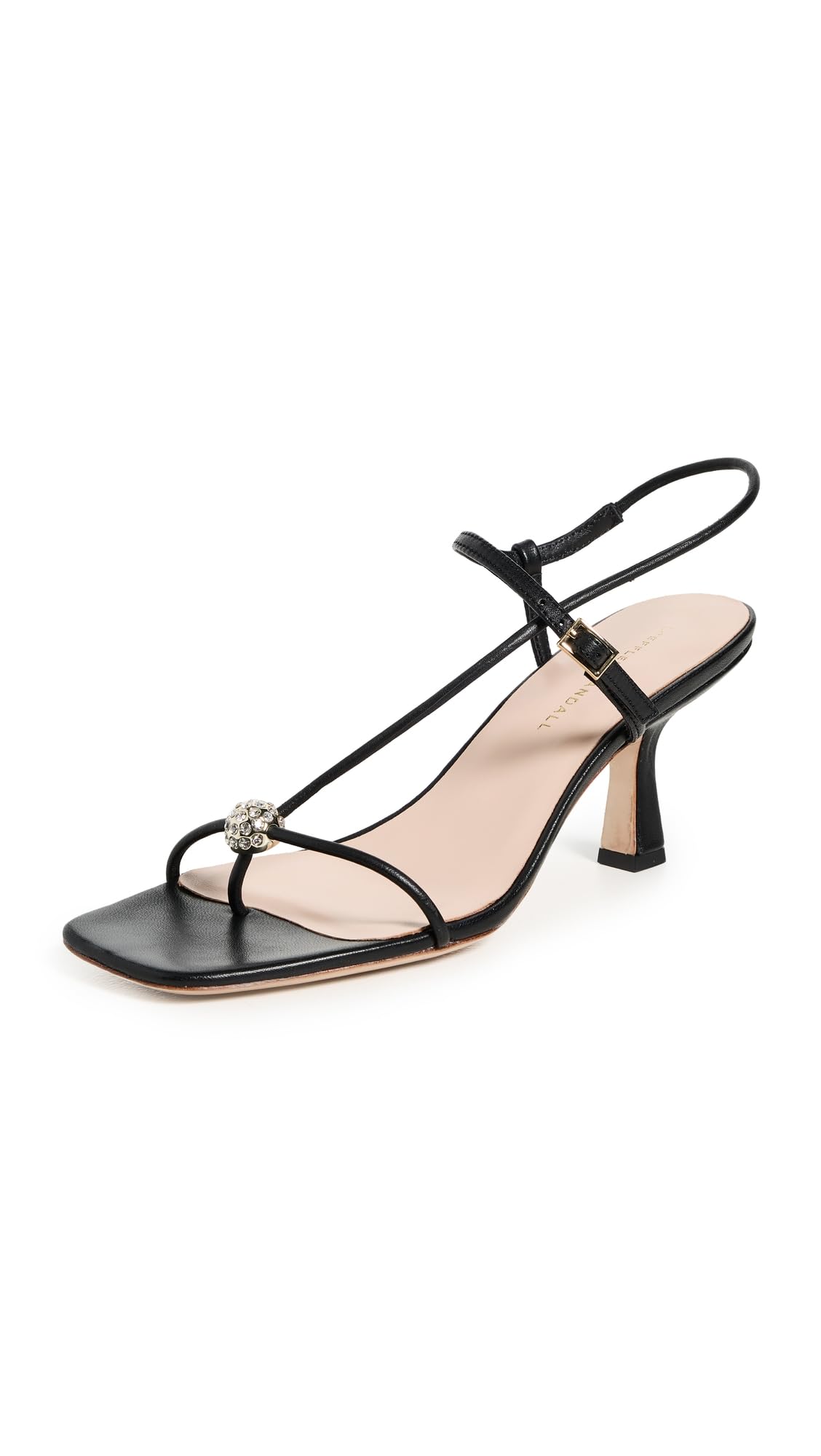 Strappy Mid-Heel Sandals With Sculptural Detail
