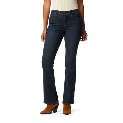 Mid-Rise Shaping Bootcut Stretch Jeans