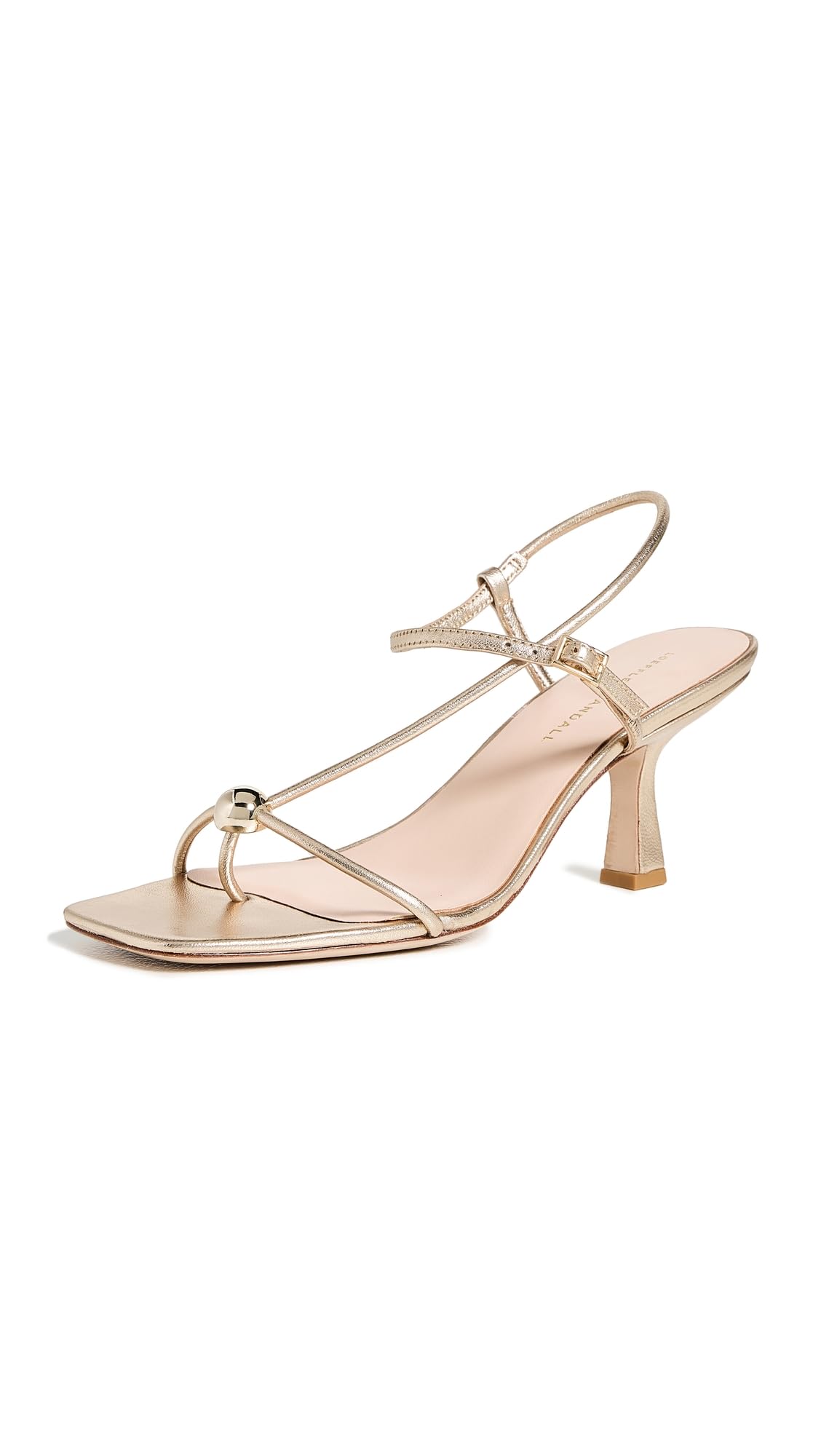 Strappy Mid-Heel Sandals With Sculptural Detail