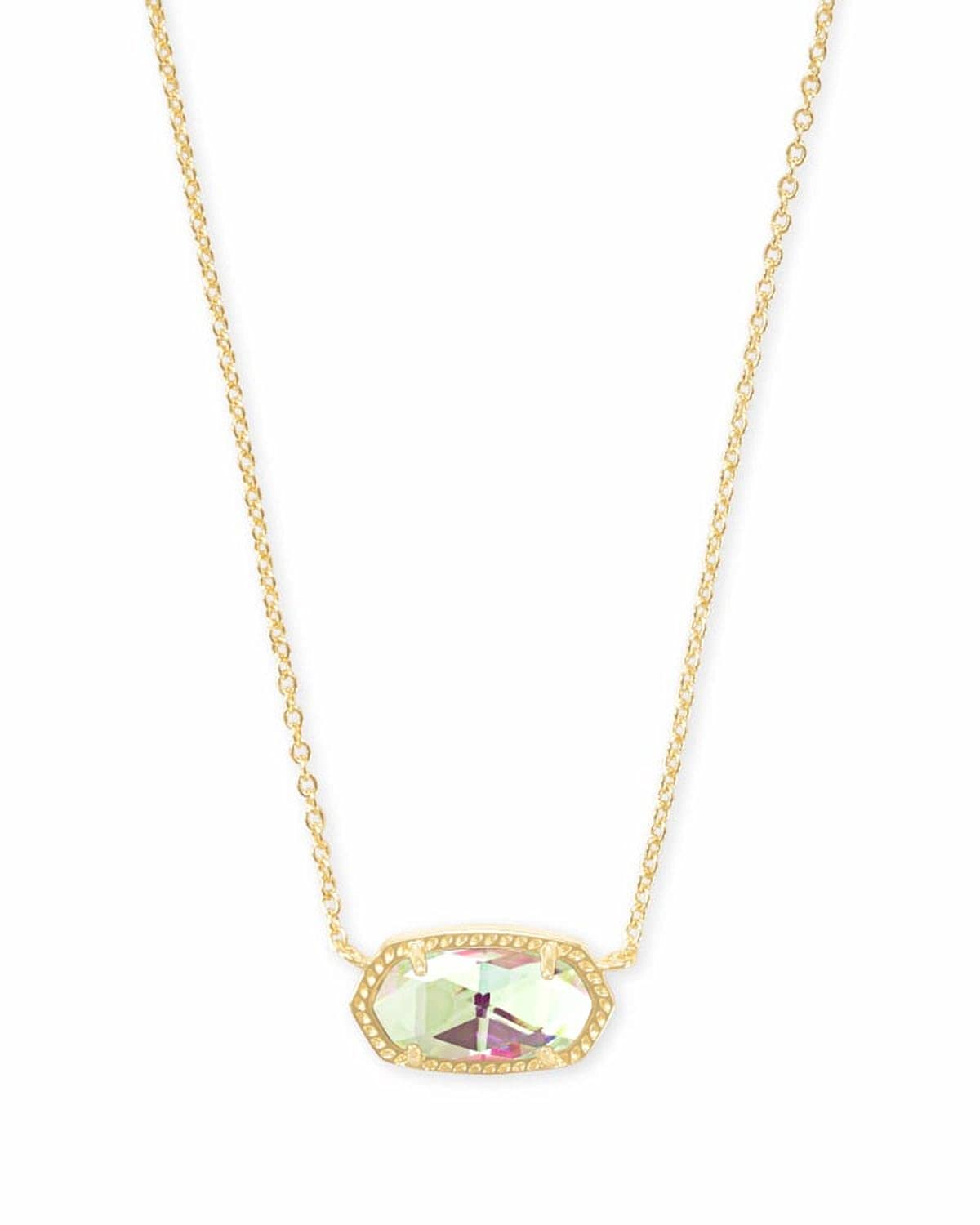 14K Gold-Plated Stone Pendant Necklace