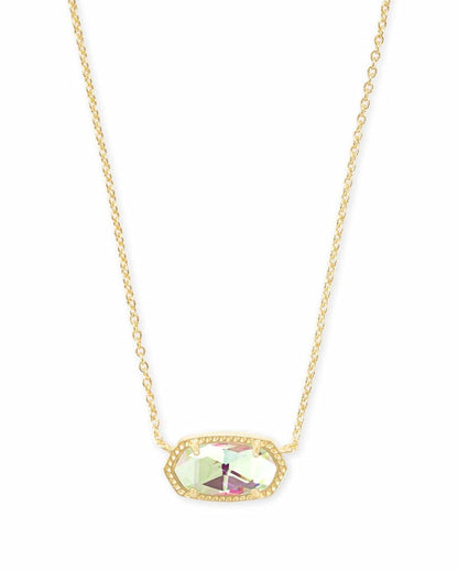 14K Gold-Plated Stone Pendant Necklace