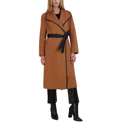 Fitted Tweed Coat With Waist Belt