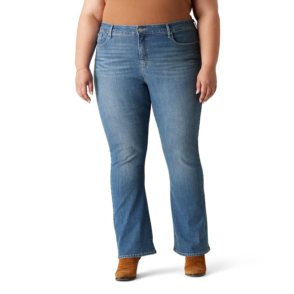 Mid-Rise Shaping Bootcut Stretch Jeans