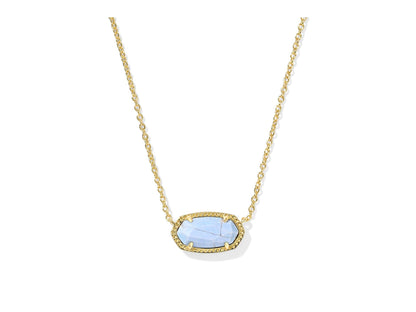 14K Gold-Plated Stone Pendant Necklace