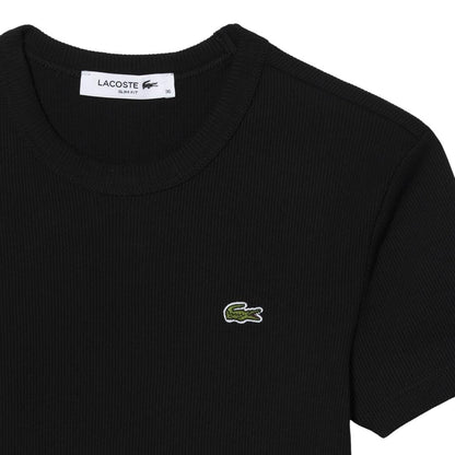 Slim Fit Ribbed Cotton Short-Sleeve T-Shirt