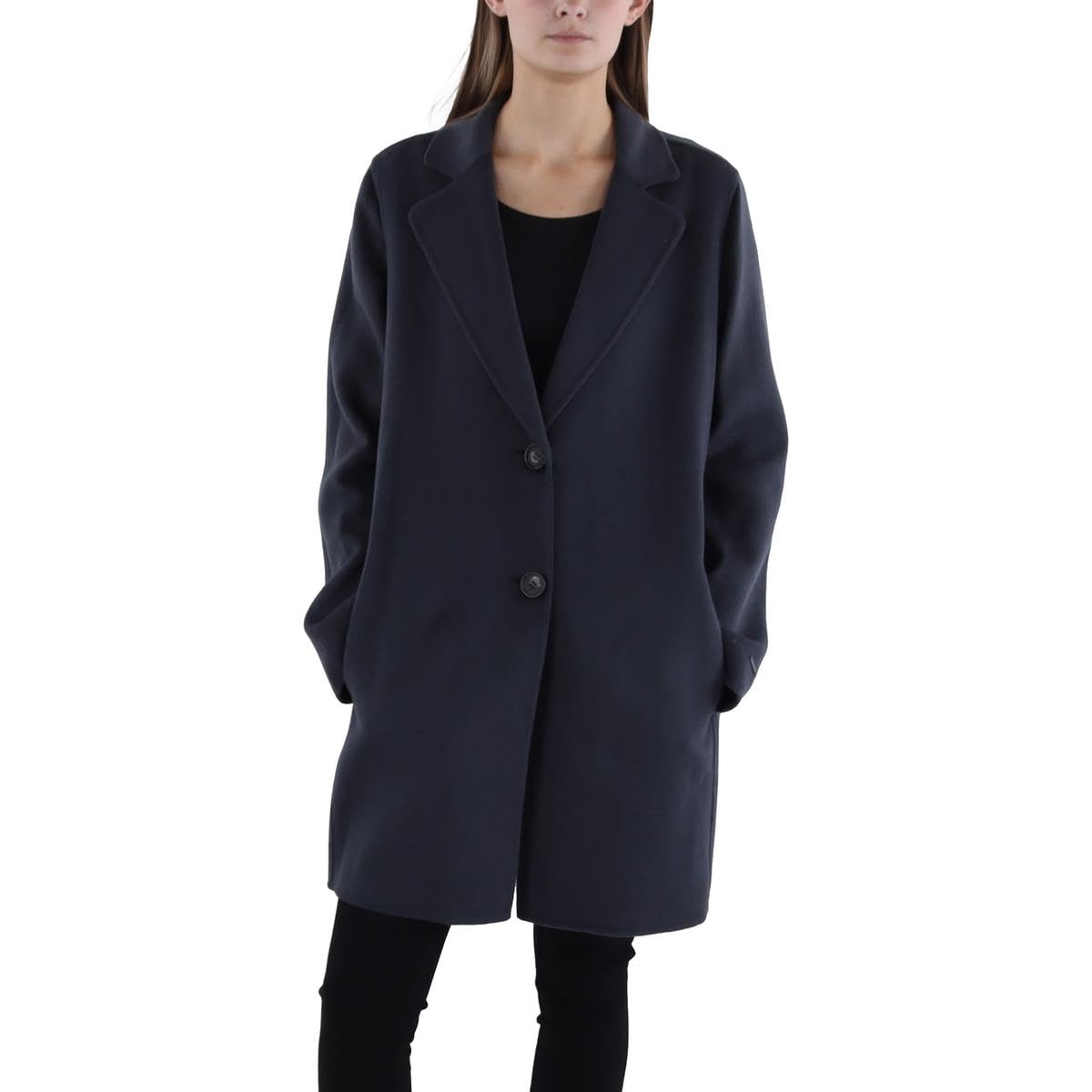 Fitted Tweed Coat With Waist Belt