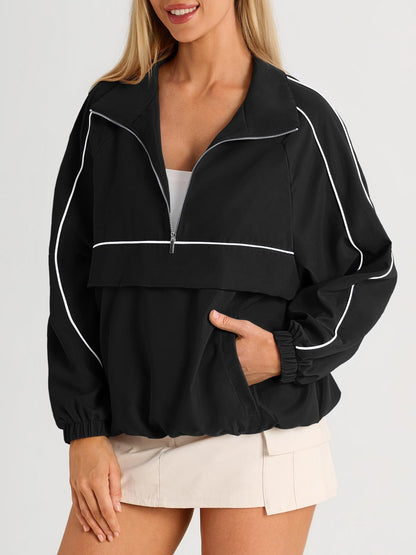 UPF 50+ Quarter-Zip Lightweight Pullover Jacket