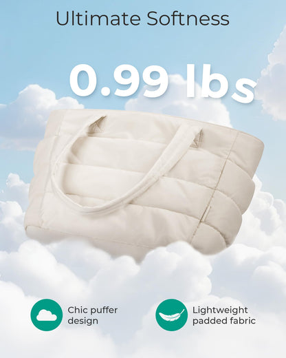 Lightweight Puffer Tote Bag With Soft Structure