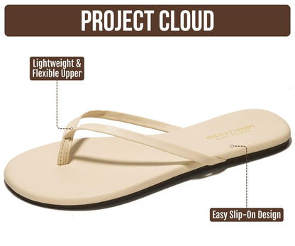 Memory Foam Flip Flops With Cushioned Footbed