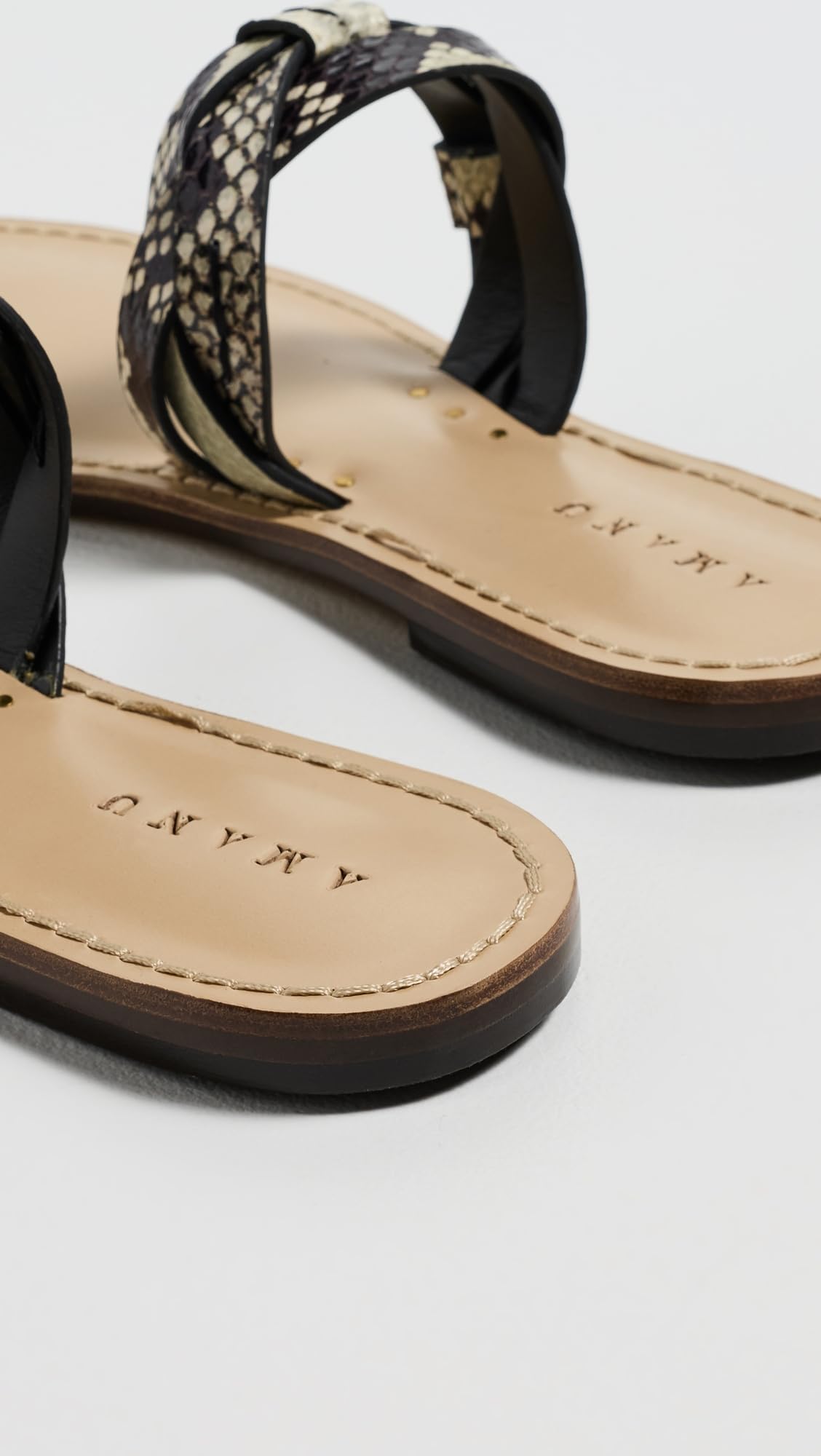 Leather Strappy Flat Sandals