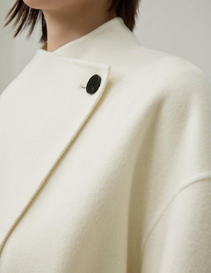 Wool-Cashmere Oversized Coat With Tie Belt